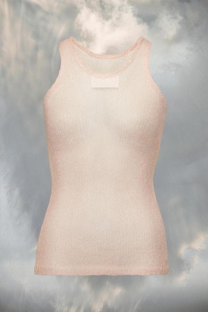 Maison Margiela Translucent Tank Top Pink | UK_MM82151