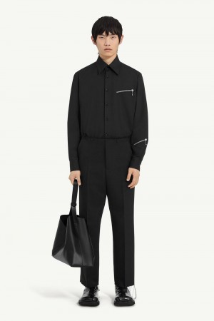 Maison Margiela Twill Trousers Black | UK_MM51547