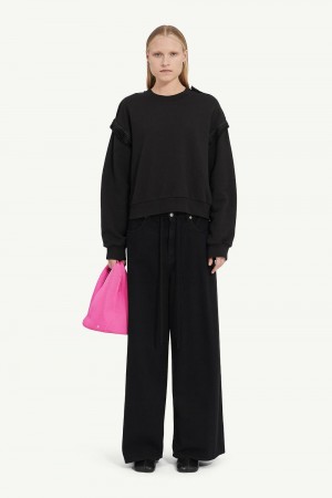 Maison Margiela Unbrushed Sweat Jersey Sweatshirt Black | UK_MM46854