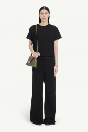 Maison Margiela Unbrushed Sweat Jersey Trousers Black | UK_MM26748