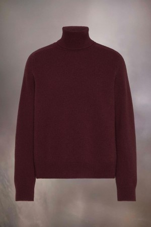 Maison Margiela Washed Lambswool Roll-neck Sweater Red | UK_MM59168