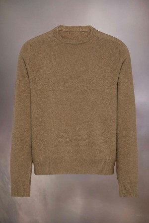 Maison Margiela Washed Lambswool Sweater Brown | UK_MM93259