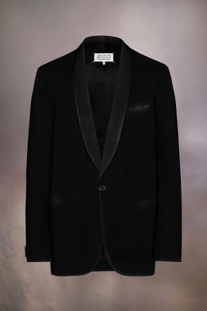 Maison Margiela Wool Gabardine Blazer Black | UK_MM45353