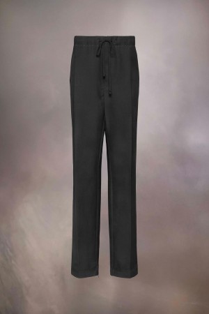 Maison Margiela Wool Mohair Trousers Black | UK_MM29279