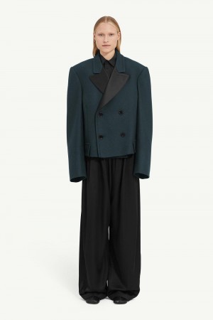 Maison Margiela Wool Tailored Jacket Deep Green | UK_MM27280