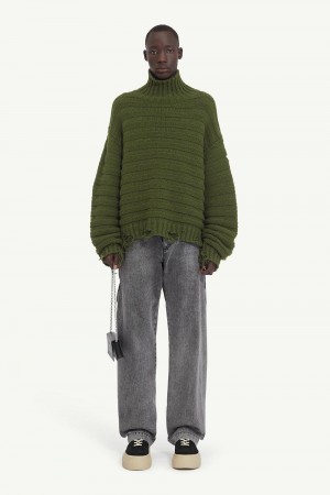 Maison Margiela Wool Turtleneck Green | UK_MM70318