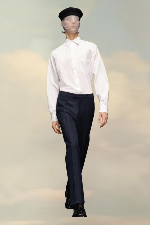 Maison Margiela Wool Twill Trousers Black | UK_MM42282